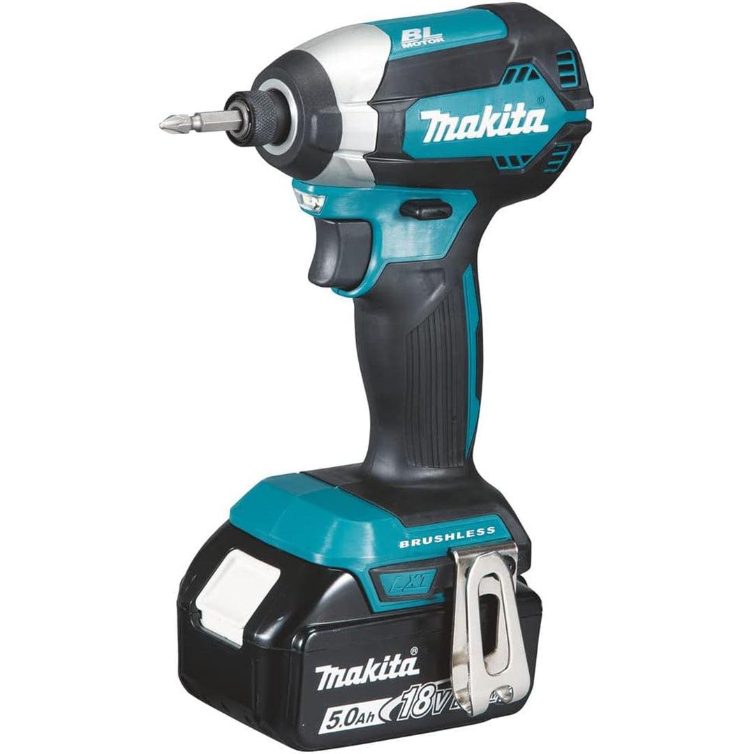 Makita DTD153RTJ 18V LXT Brushless Impact Driver Kit – Includes 2 x 5.0Ah Batteries, DC18RC Charger, and MAKPAC Case