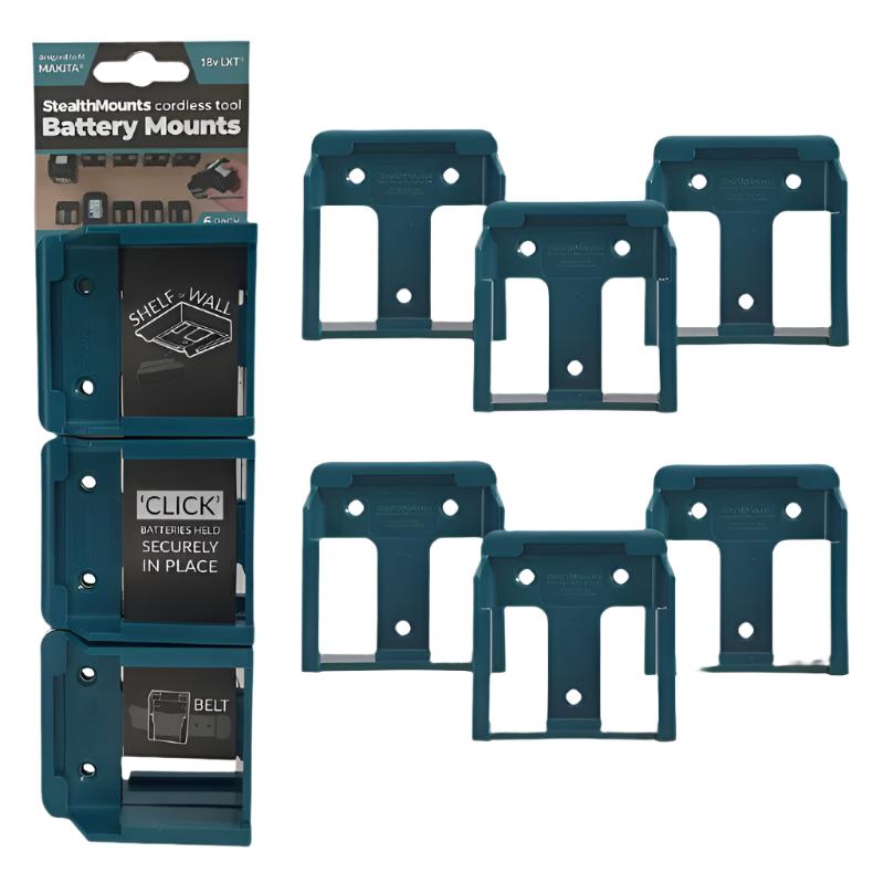 Makita Wall-Mount Battery Storage Rack – Streamlined Organization for 18V Batteries