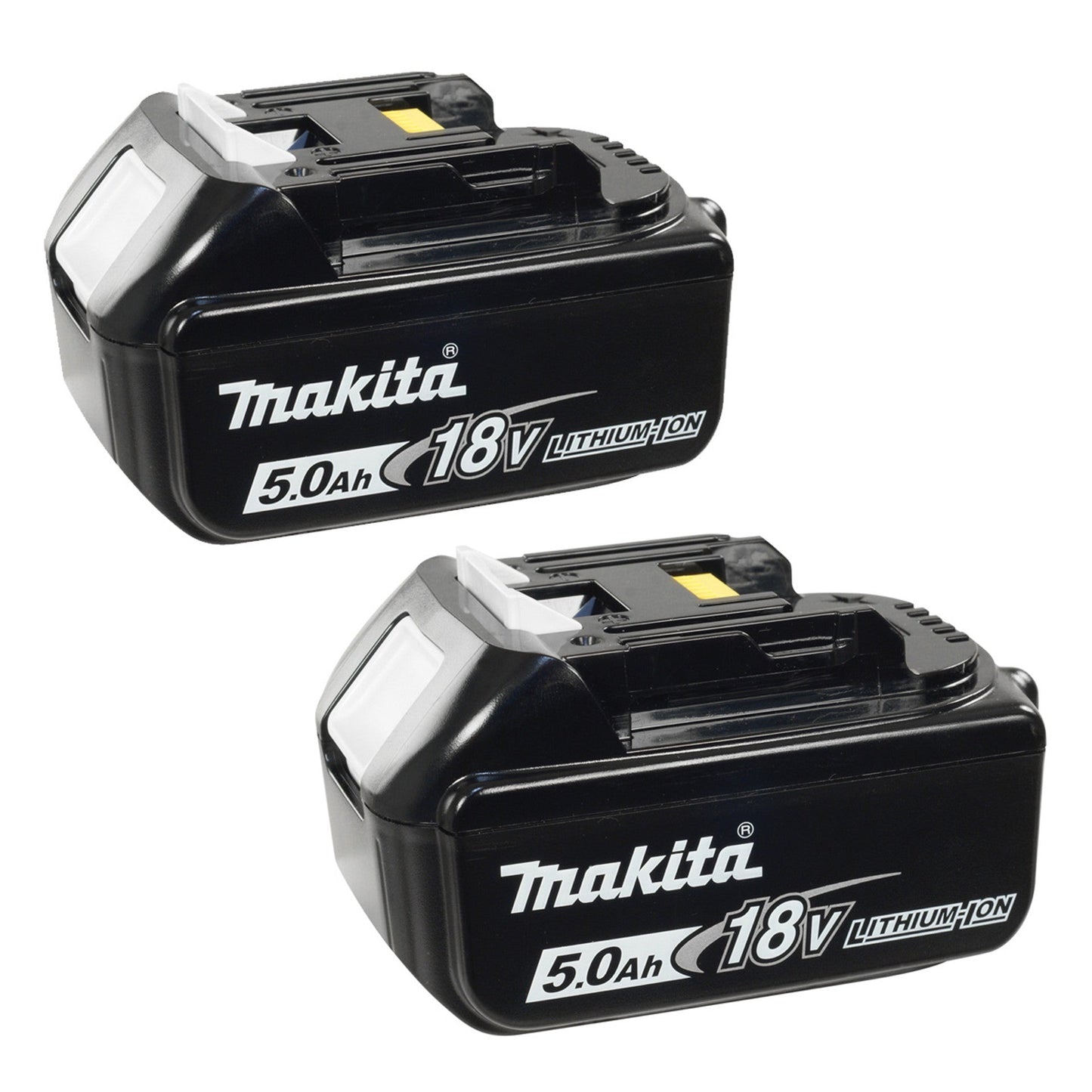 Makita 18V 5.0Ah Lithium-Ion Battery 2-Pack (BL1860B, BL1860, BL1850) – Rechargeable Replacement Batteries for LXT Tools